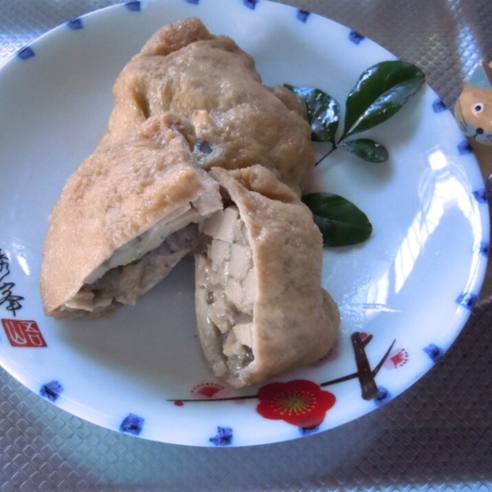 食物繊維たっぷり～ごぼうと高野豆腐の巾着煮